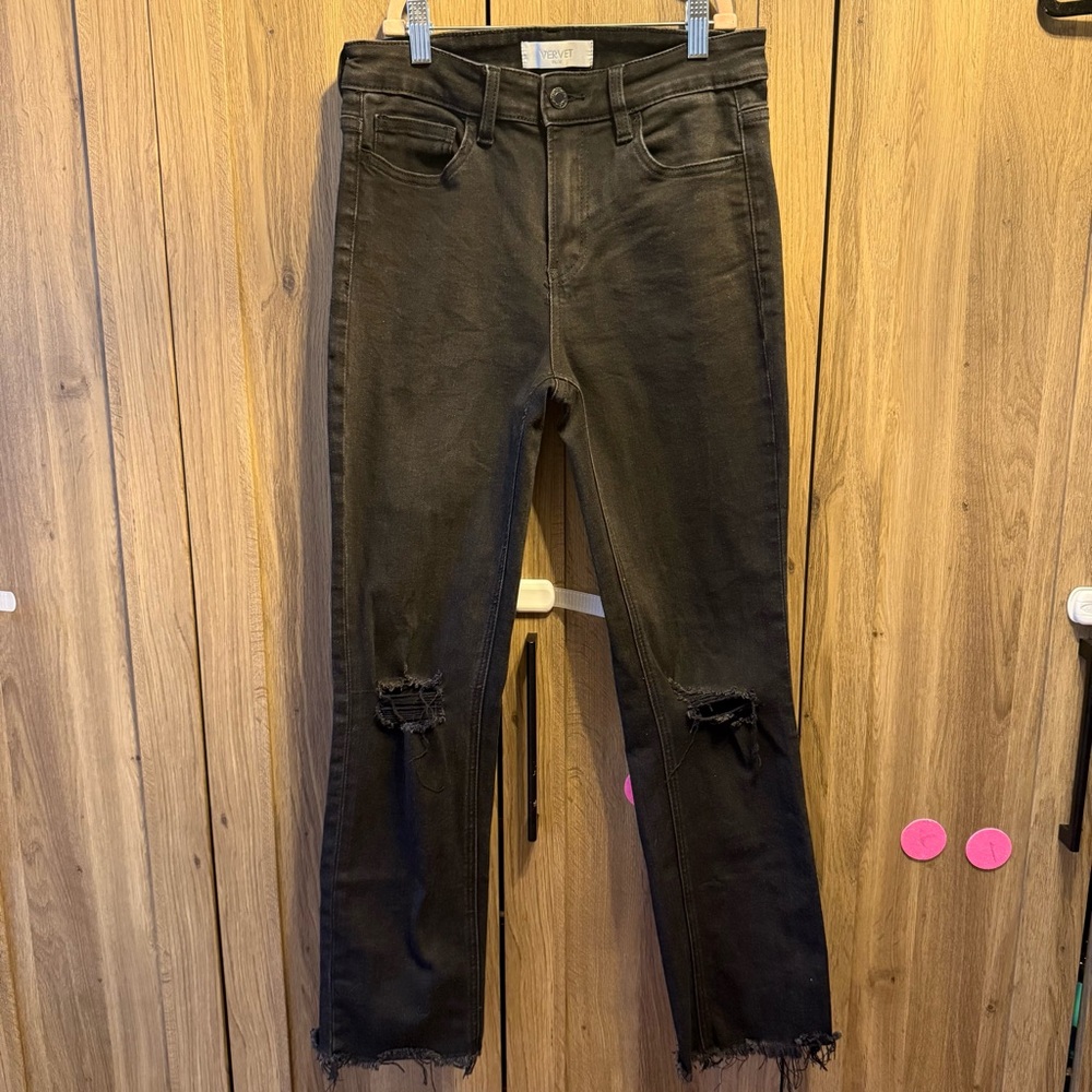 Vervet Jeanne High Rise Straight Distressed Crop Size 27